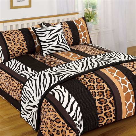 leopard print bedspreads.